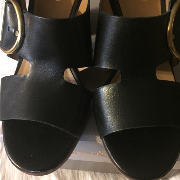 FRANCO SARTO BLACK SANDALS - Picture 4 of 6